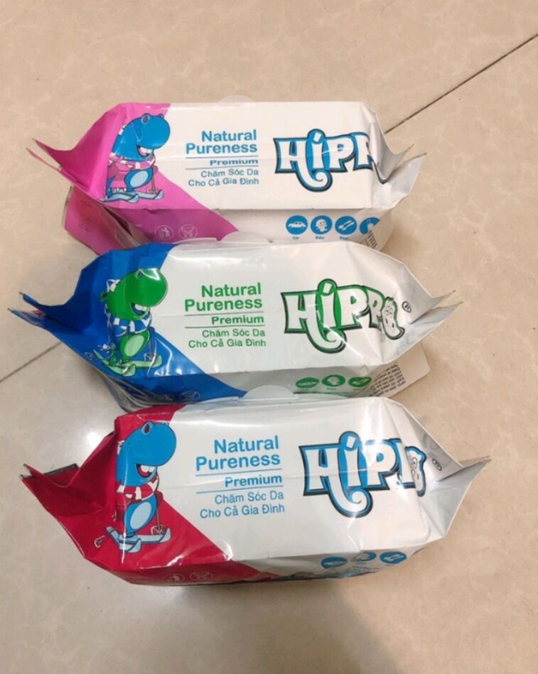 Khăn Ướt Hippo 125 tờ Lớn
