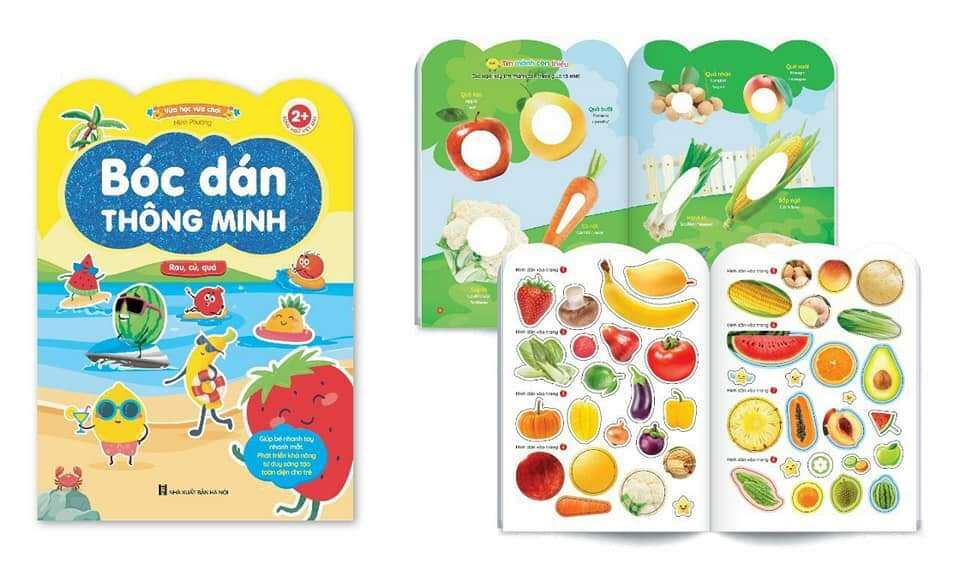combo 6 quyển bóc dán thông minh cho bé