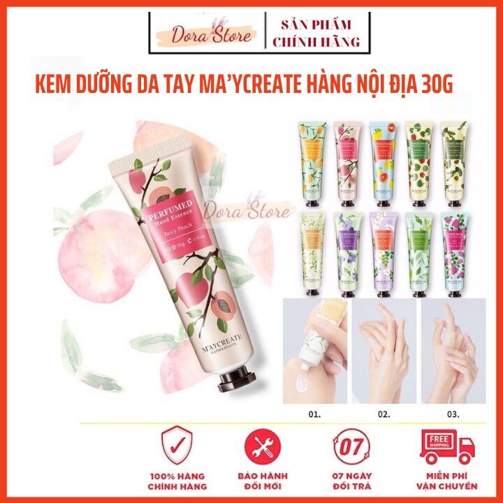 Kem Dưỡng Da Tay Chân Mềm Mịn Maycreate - Maycreate Perfumed Hand Essence Nội Địa Trung 30G Dưỡng Ẩm Tuyệt Đối Dorastore