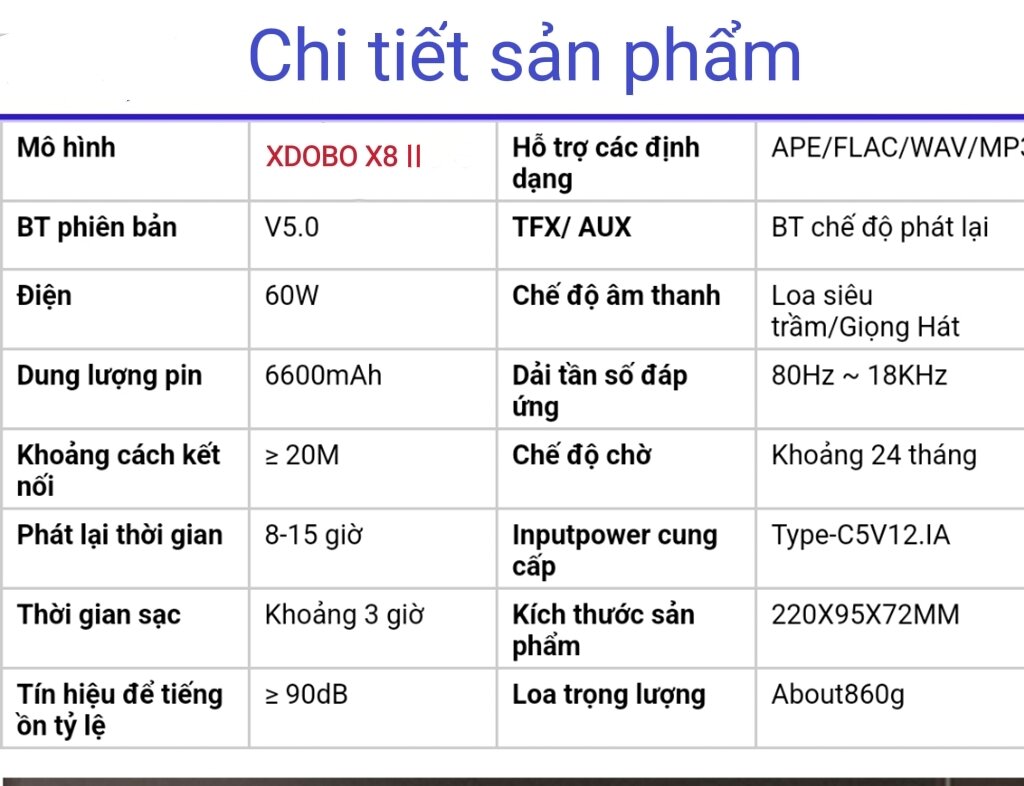 XDOBO X8 II 60W ( BẢN NÂNG CẤP)