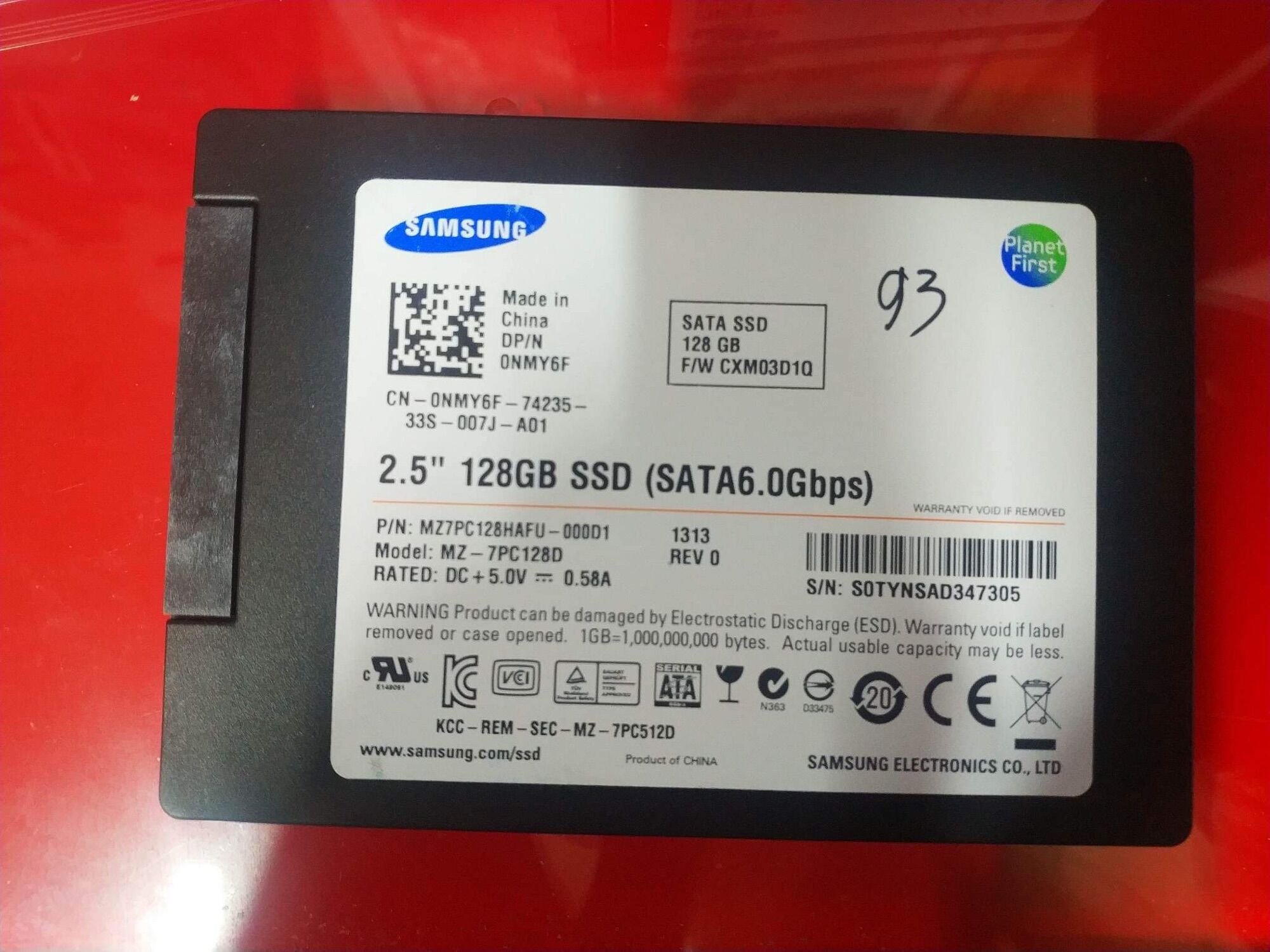 SSD Samsung 120G cũ sức khoẻ tốt