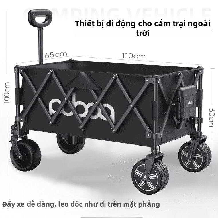 Outdoor Camping Trolley Pulling Assist Stroller for Travel
