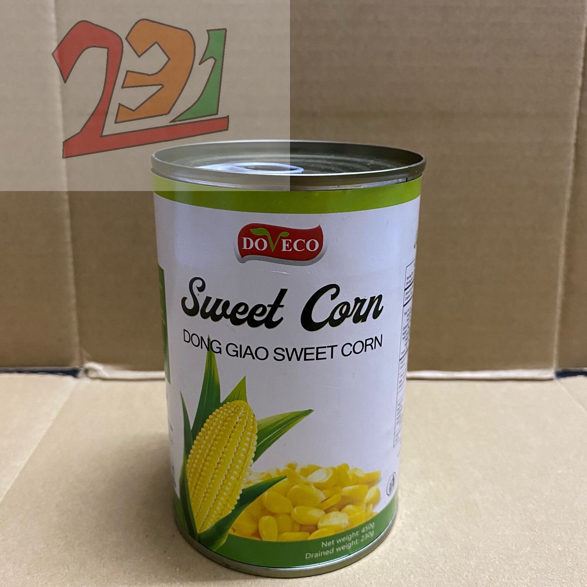 450g Lon Ngô Nguyên Hạt Sweet Corn Doveco