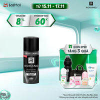 Xịt khử mùi toàn thân Romano Gentleman 150ml