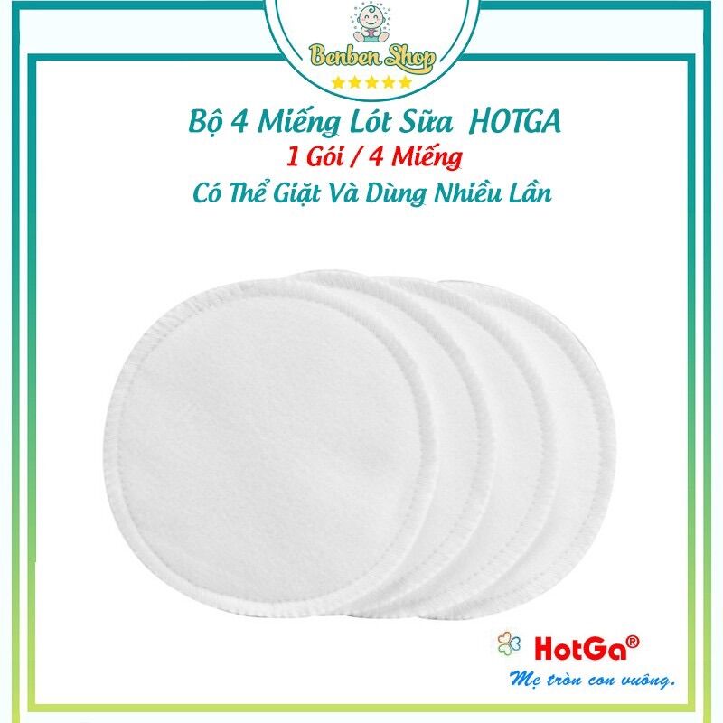 Combo 4 miếng lót thấm sữa giặt được hotga