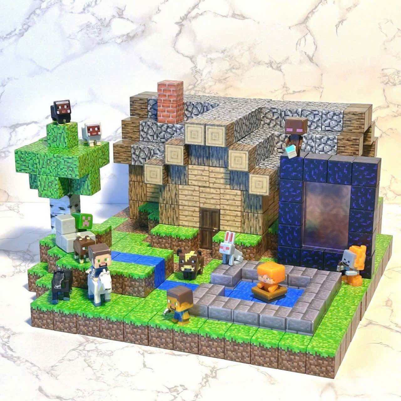 Mô Hình Lắp Ráp Minecraft Từ Các Khối Nam Châm Block Minecraft Nam Châm Đồ Chơi Xây Dựng Các Khối Nam Châm Minecraft