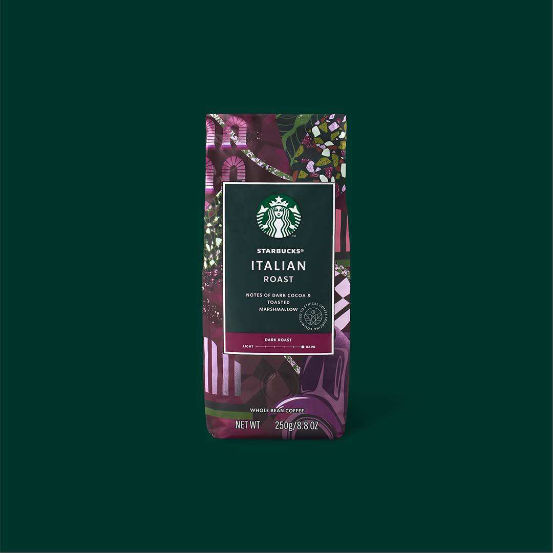 Cà phê hạt Starbucks Italian Roast 250g (100% arabica)
