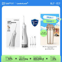 Máy tăm nước không dây LockvàLock - 4 chế độ phun, Sạc đầy dùng trong 20 ngày, phù hợp răng niềng - 2 dung tích - ENR156BLU / ENR166GRY