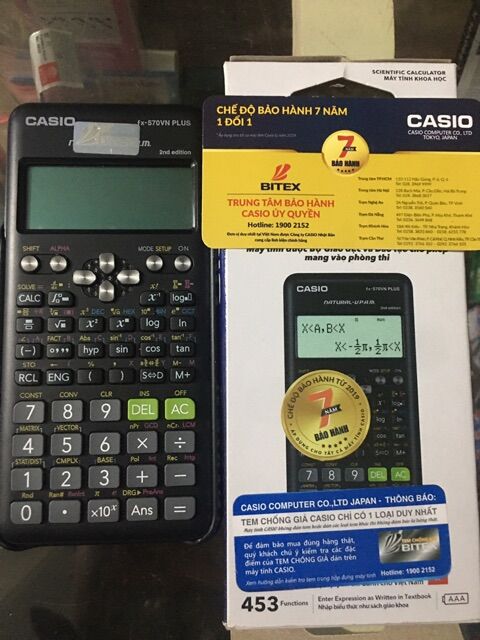 Máy tính Casio Fx 570VN plus New 2nd Edition-7 năm 1 đổi 1