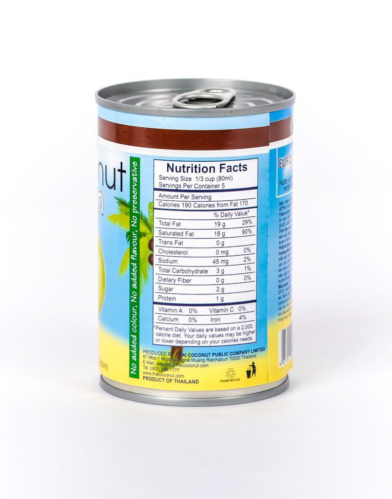 Nước Cốt Dừa Đậm Đặc Thailand (EUFOOD) 400ml - Hàng nhập khẩu