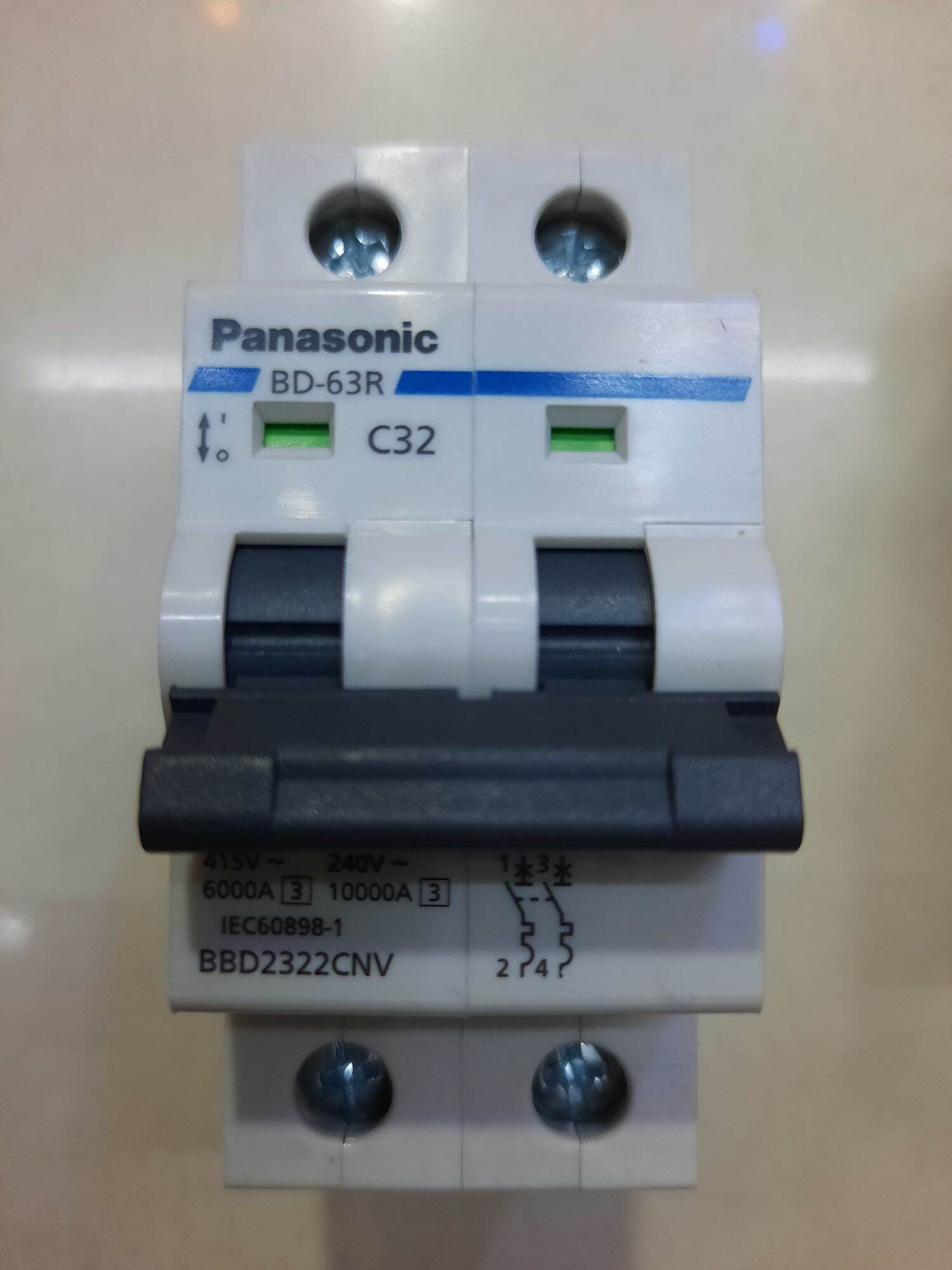 CB Panasonic 2 pha 32A - 63A, cầu dao tự đông.