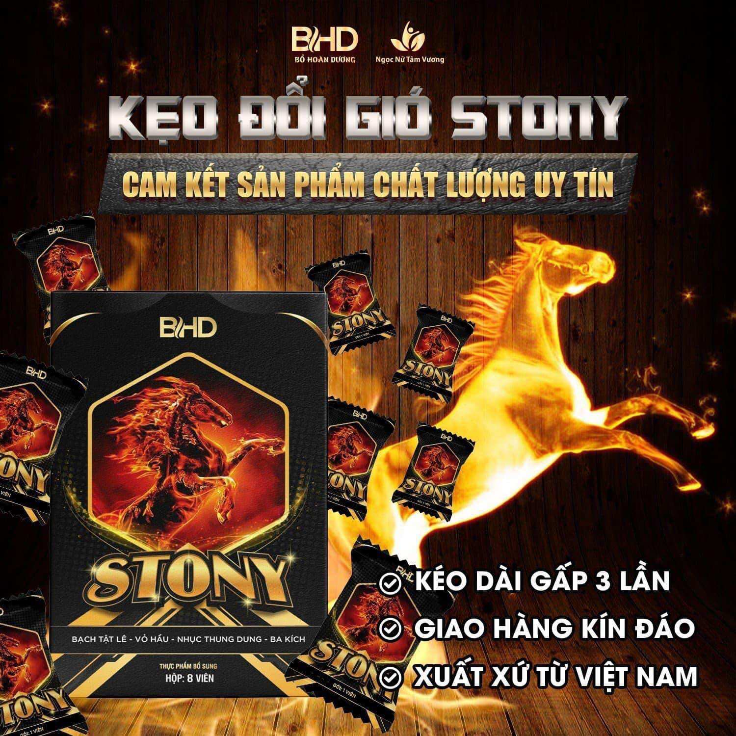 KẸO đổi gió STONY hộp 8v mẫu mới