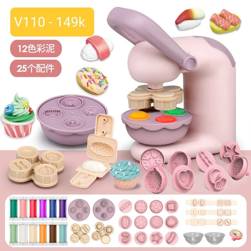 Bộ đồ chơi đất nặn làm bánh, mỳ, kem