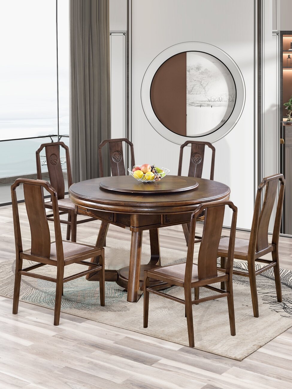 Ruiteng | Multi-functional New Chinese Style Home Wooden Mahjong Dining Table Giá 27,352,000 Đồng*Miễn phí vận chuyển