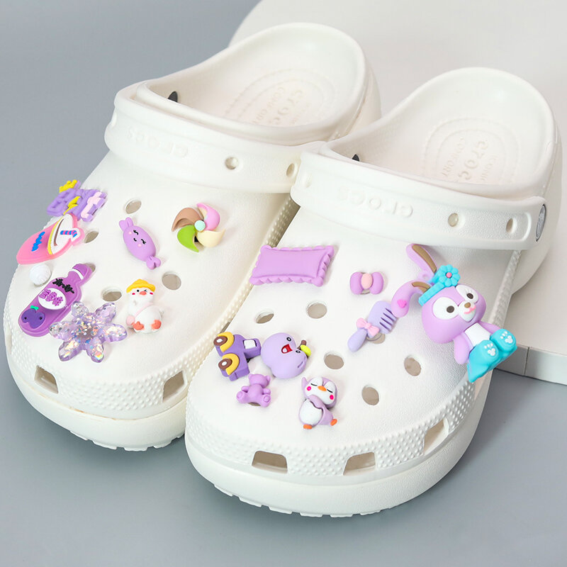 Giày lỗ crocs phụ kiện nữ trang sức nữ diy star dello móc giày dép trẻ em phụ kiện hoa dép xăng đan móc cài dễ thương