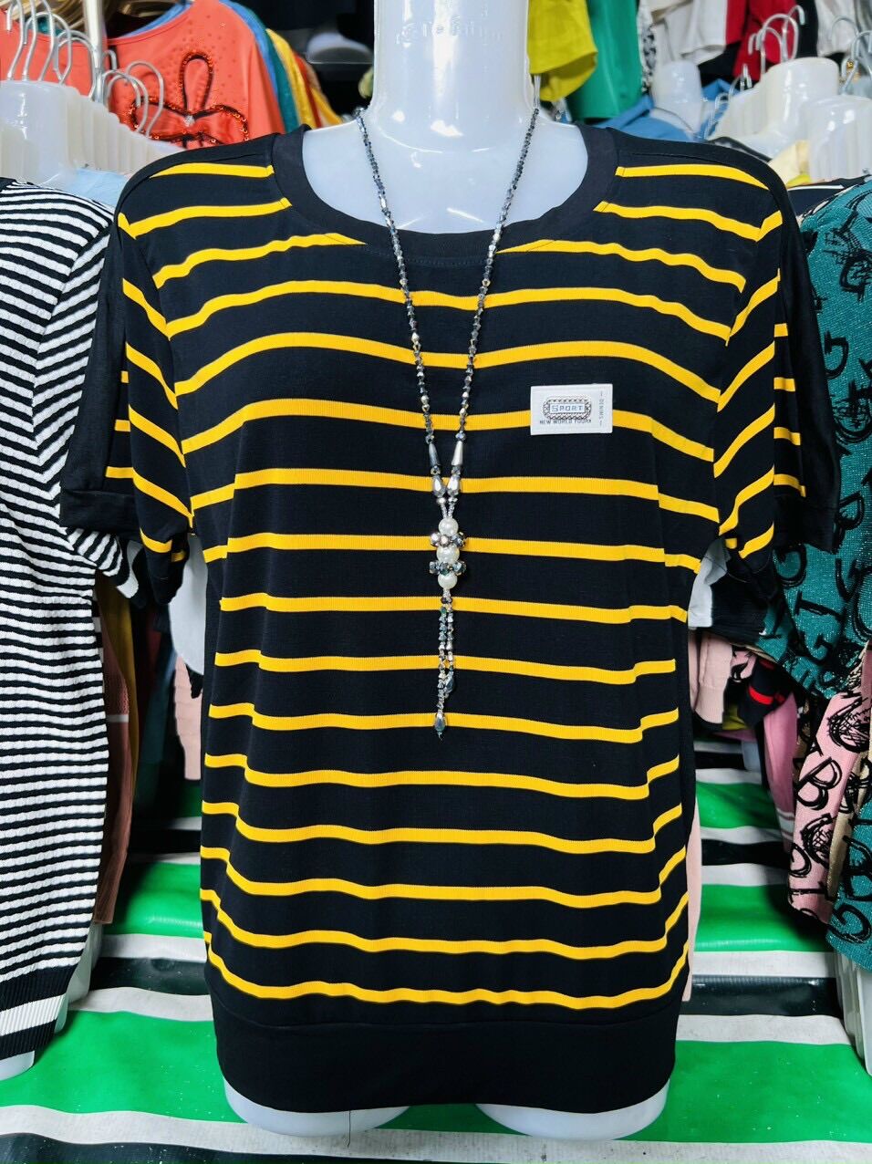 ÁO THUN SỌC TAY NGẮN