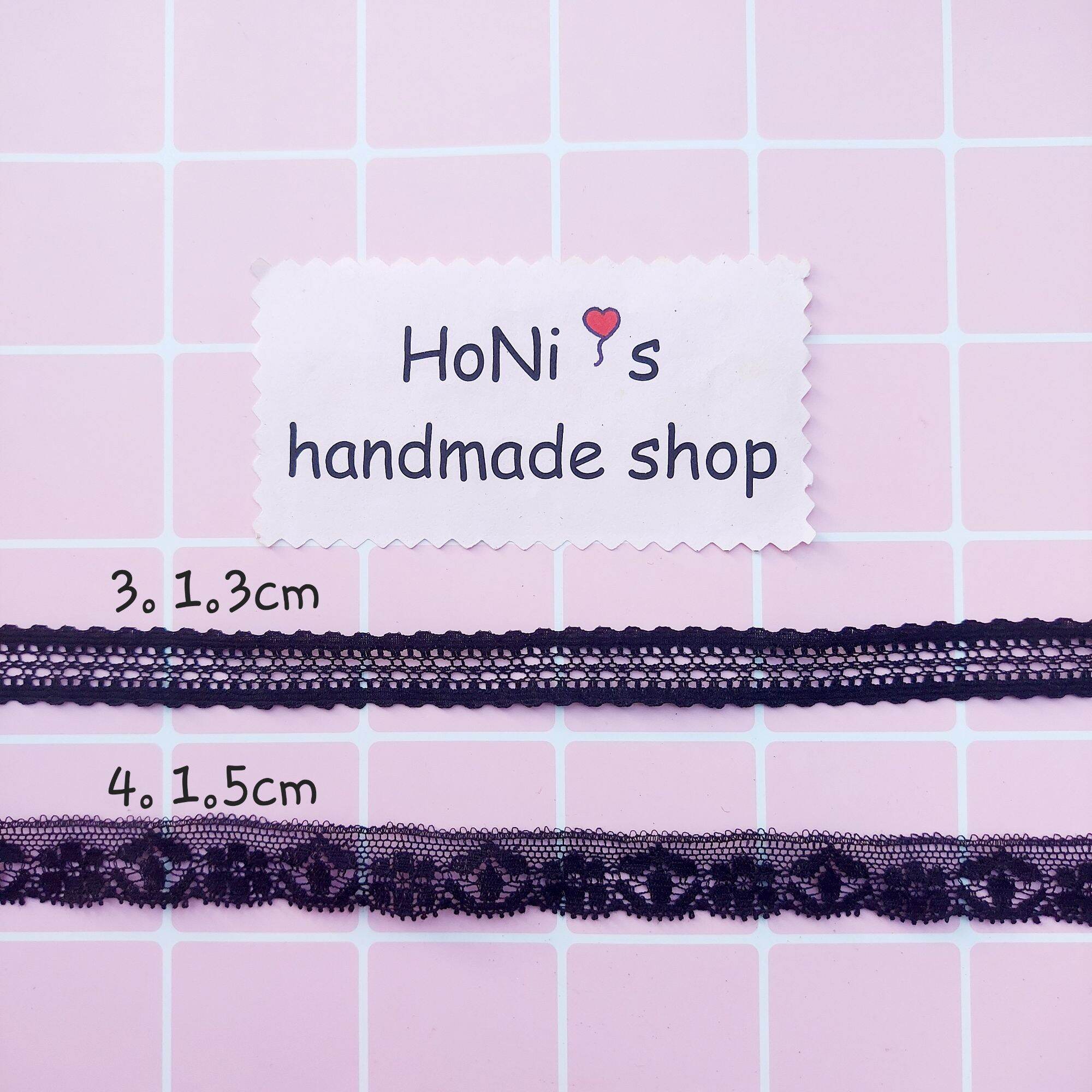 Ren trắng đen trang trí handmade nhiều mẫu nhiều cỡ