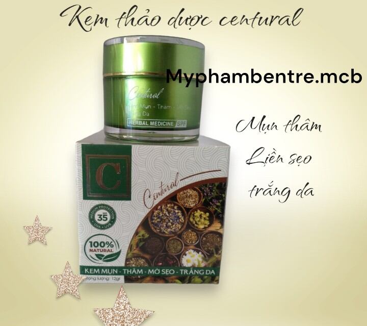 Kem thảo dược Centural mụn thâm liền sẹo trắng da 12g