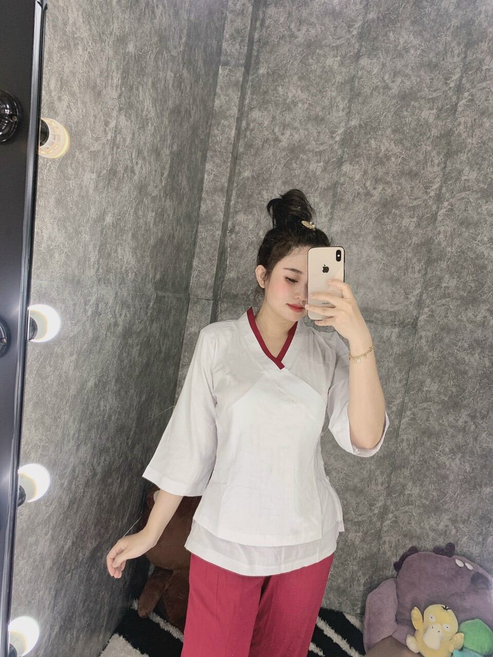 Đồ lam đi chùa nữ vải Linen, đồ phật tử