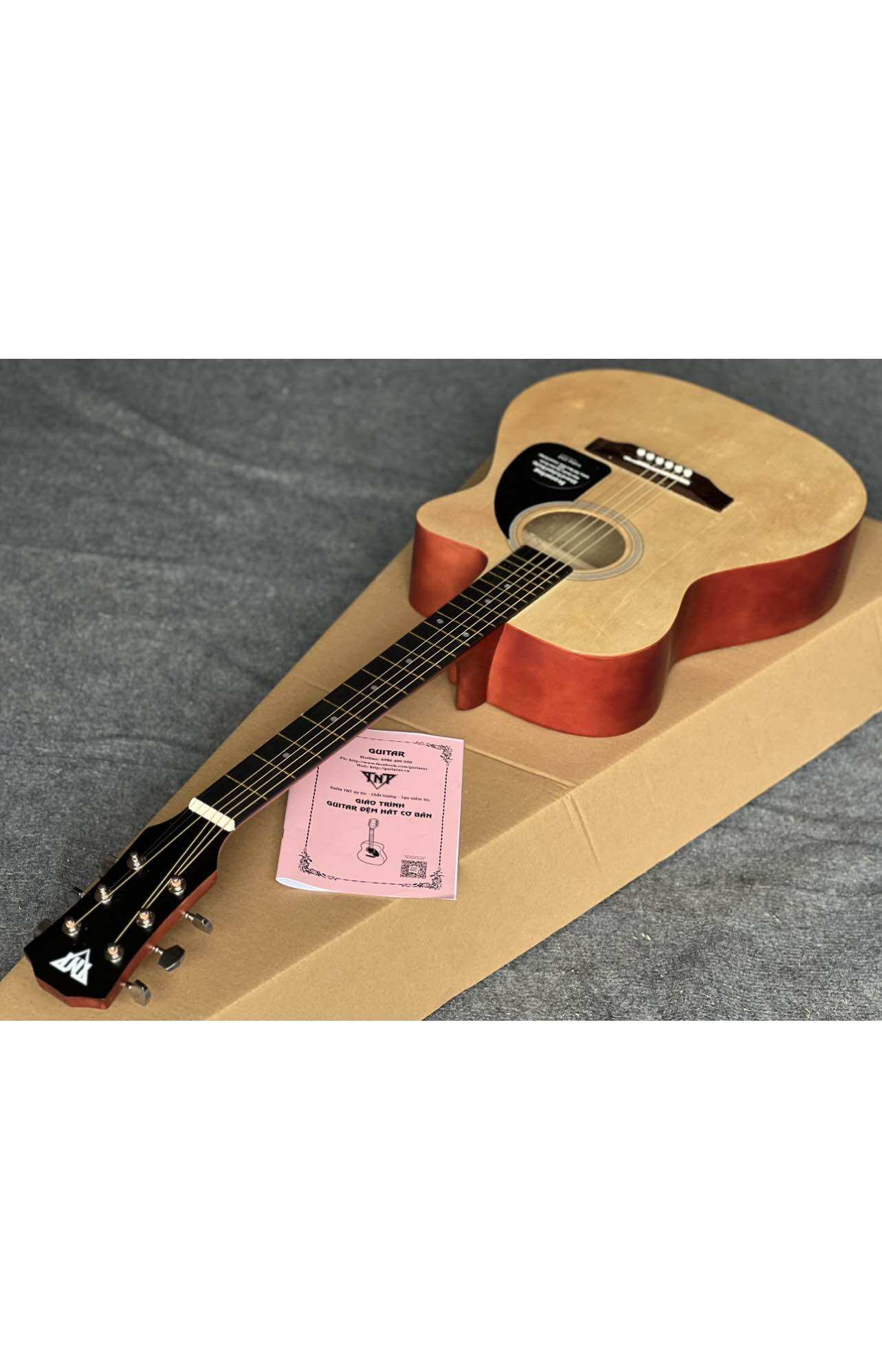 Guitar aucoutisc T100 CHÍNH HÃNG - gỗ nhập khẩu cao cấp tặng kèm phụ kiện size 40 dài 102cm rộng 40cm - 2
