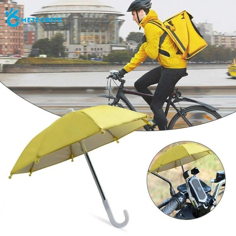 Dù mini che điện thoại trên xe máy