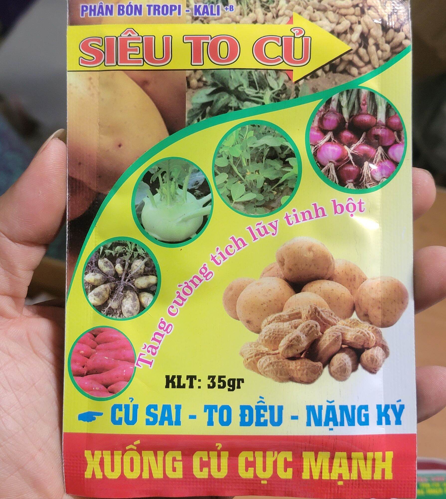 Phân bón Siêu to củ, xuống củ cực mạnh, củ sai, to đều, nặng ký