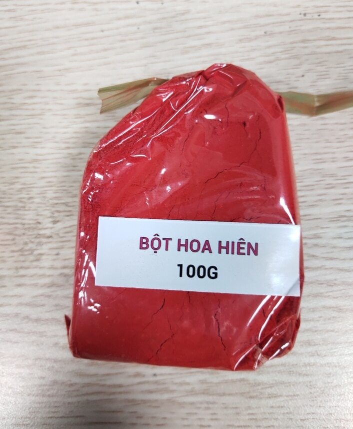 Phẩm đỏ hoa hiên 100 gram bột dùng ướp thịt quay nướng tạo màu đỏ tươi đẹp thơm ngon