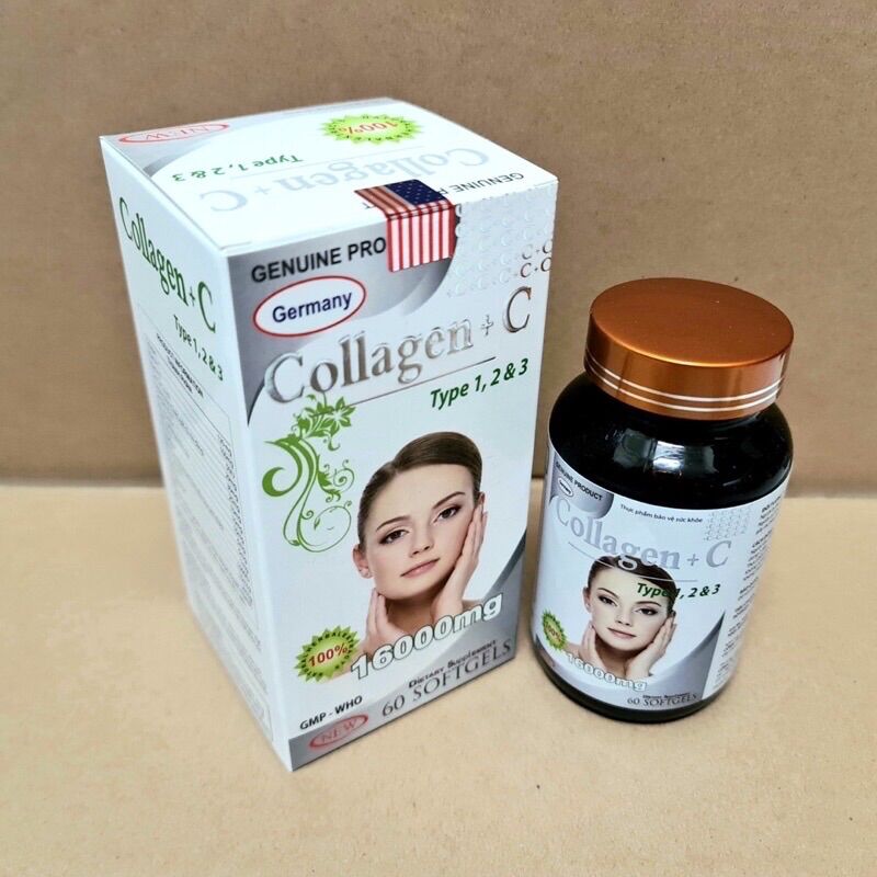 [HCM]ĐẸP DA SÁNG DA COLLAGEN + C Lọ 60 Viên