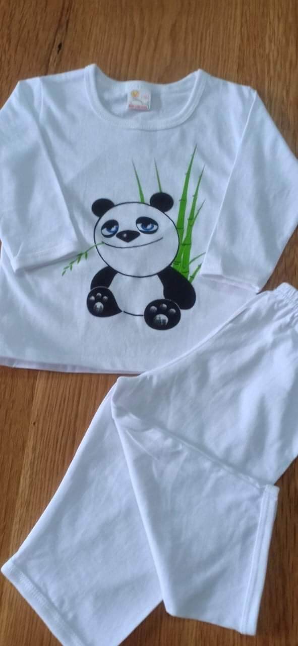 Đồ bộ tay dài trắng100% cotton
