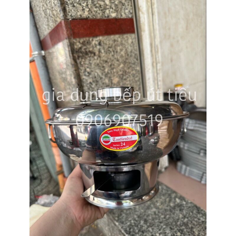 Lẩu cù lao inox 24cm