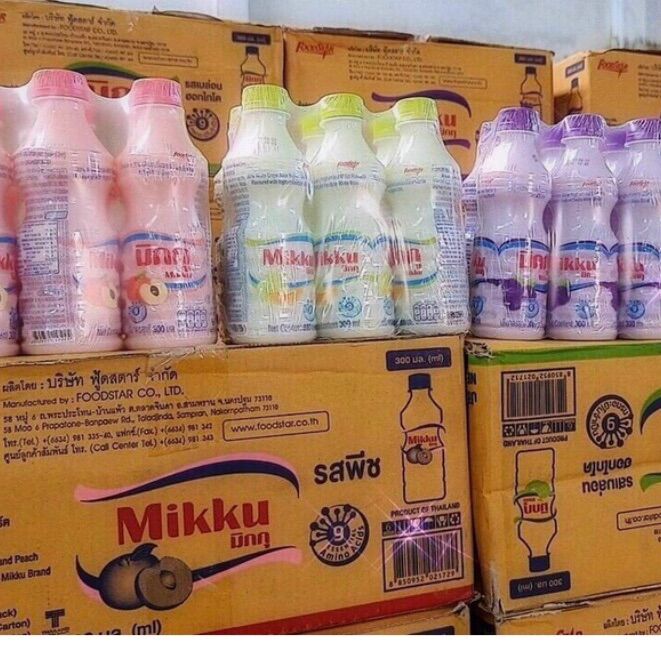 [Sữa Uống Lên Men Thái Lan] Sữa chua uống Mikku Thái Lan180ml (combo 6 hộp/ lốc) (Bổ Sung men, dinh dưỡng)