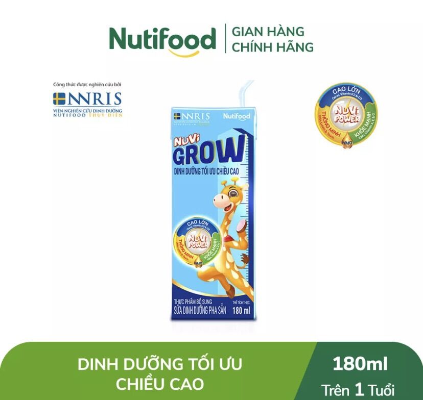 NUVi GROW 180ml , cho bé trên 1 tuổi tăng trưởng chiều cao tốt. Sưu tầm thẻ cho bé đổi quà, và thẻ cào điện thoại 10-500k trong mỗi thùng