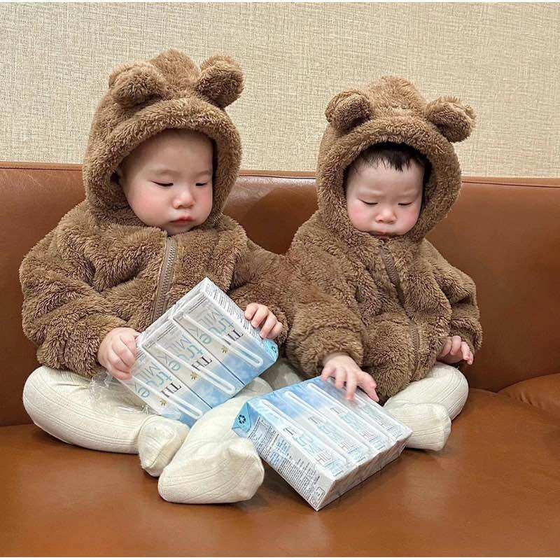 Áo Lông Cừu Cho Bé Mũ