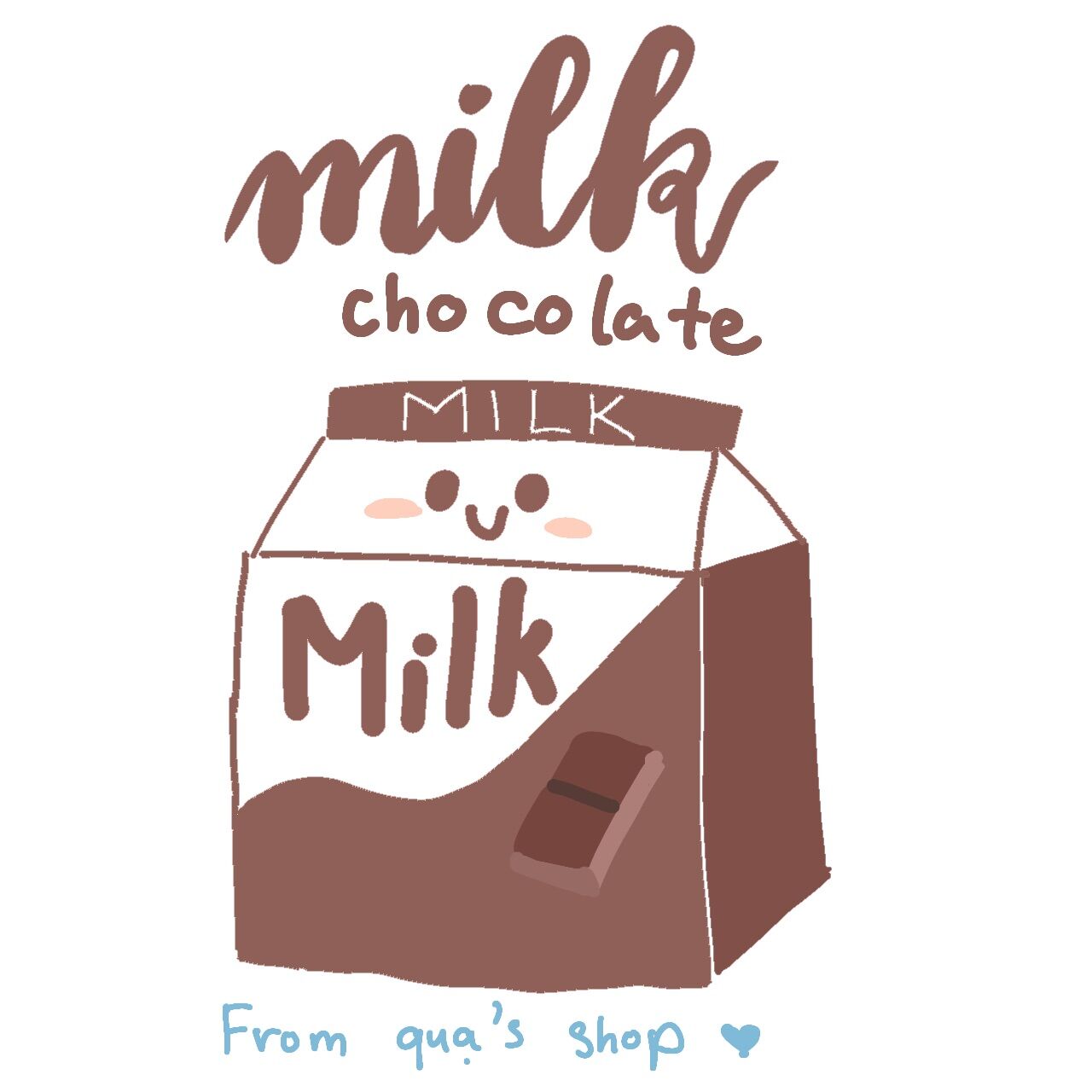 Handmade móc khóa hộp sữa cute