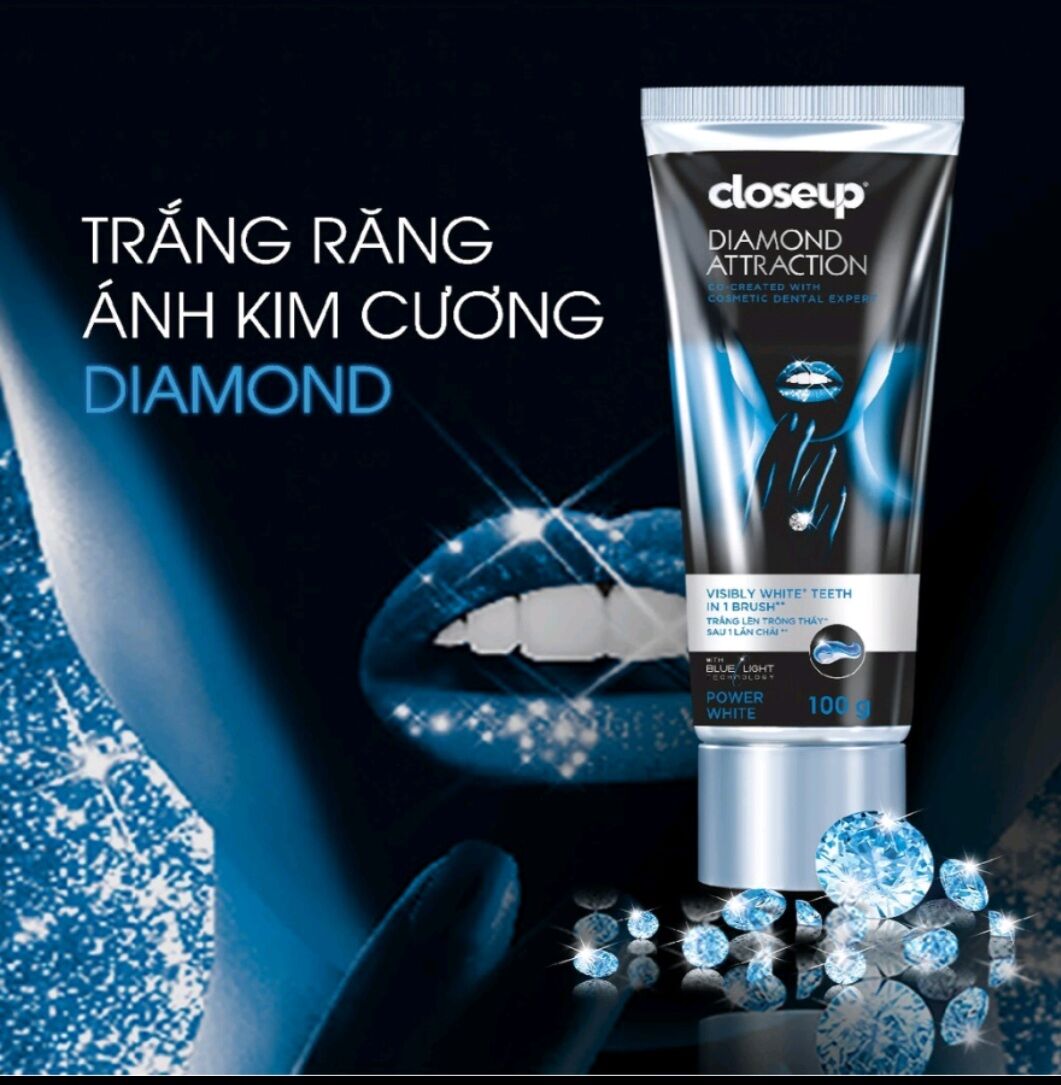 Kem Đánh Răng Closeup Làm Sáng Răng Kim Cương Toothpaste 100g