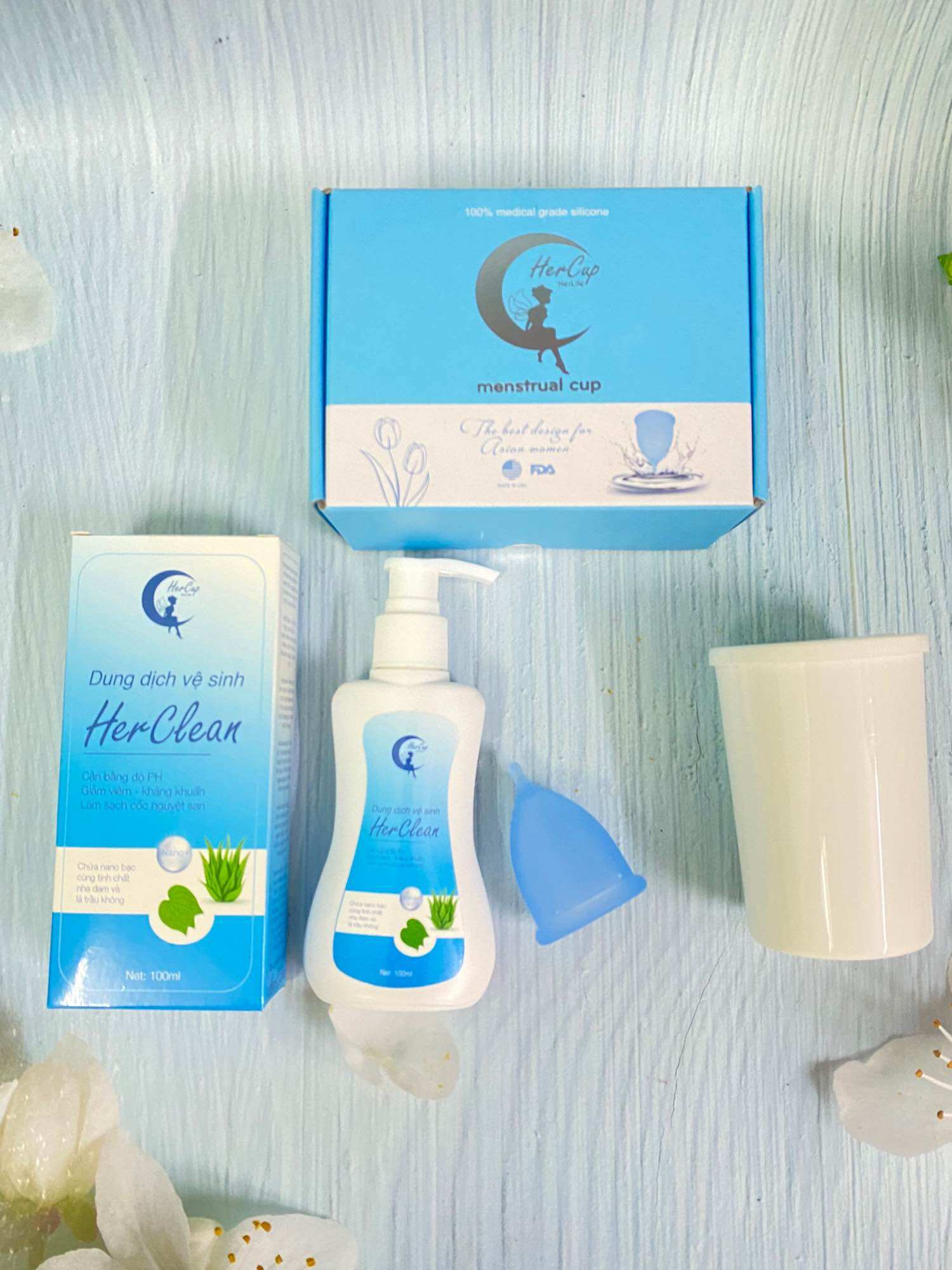 Bộ cốc nguyệt san Hercup - Made in USA