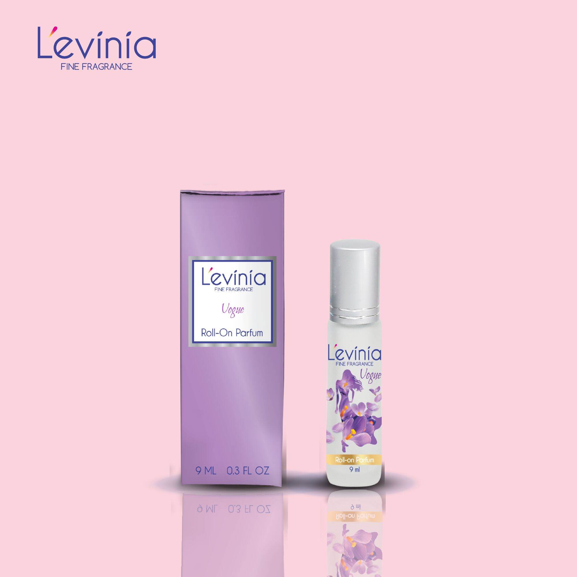 Nước hoa lăn l'evinia levinia tím 9ml