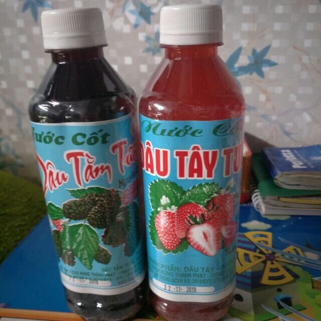 500ml Nước ép dâu tằm- dâu tây nguyên chất