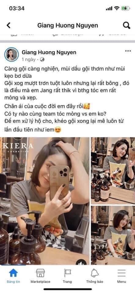 Dầu gội Bơ Dừa Kiera( Tinh chất dầu dừa, dầu quả bơ)
