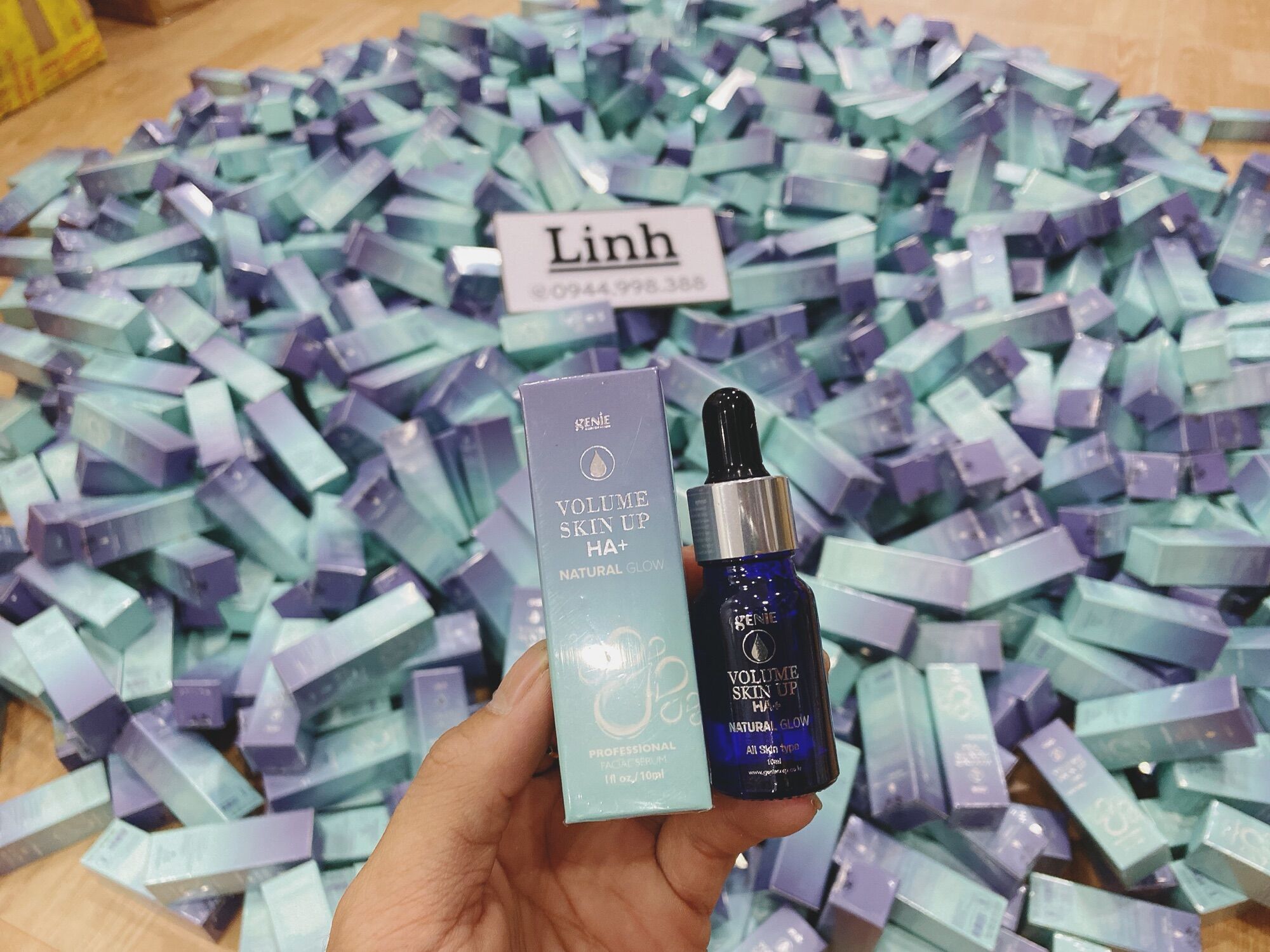Serum ha 10ml cấp ẩm genie volume skin up ha+ natural glow