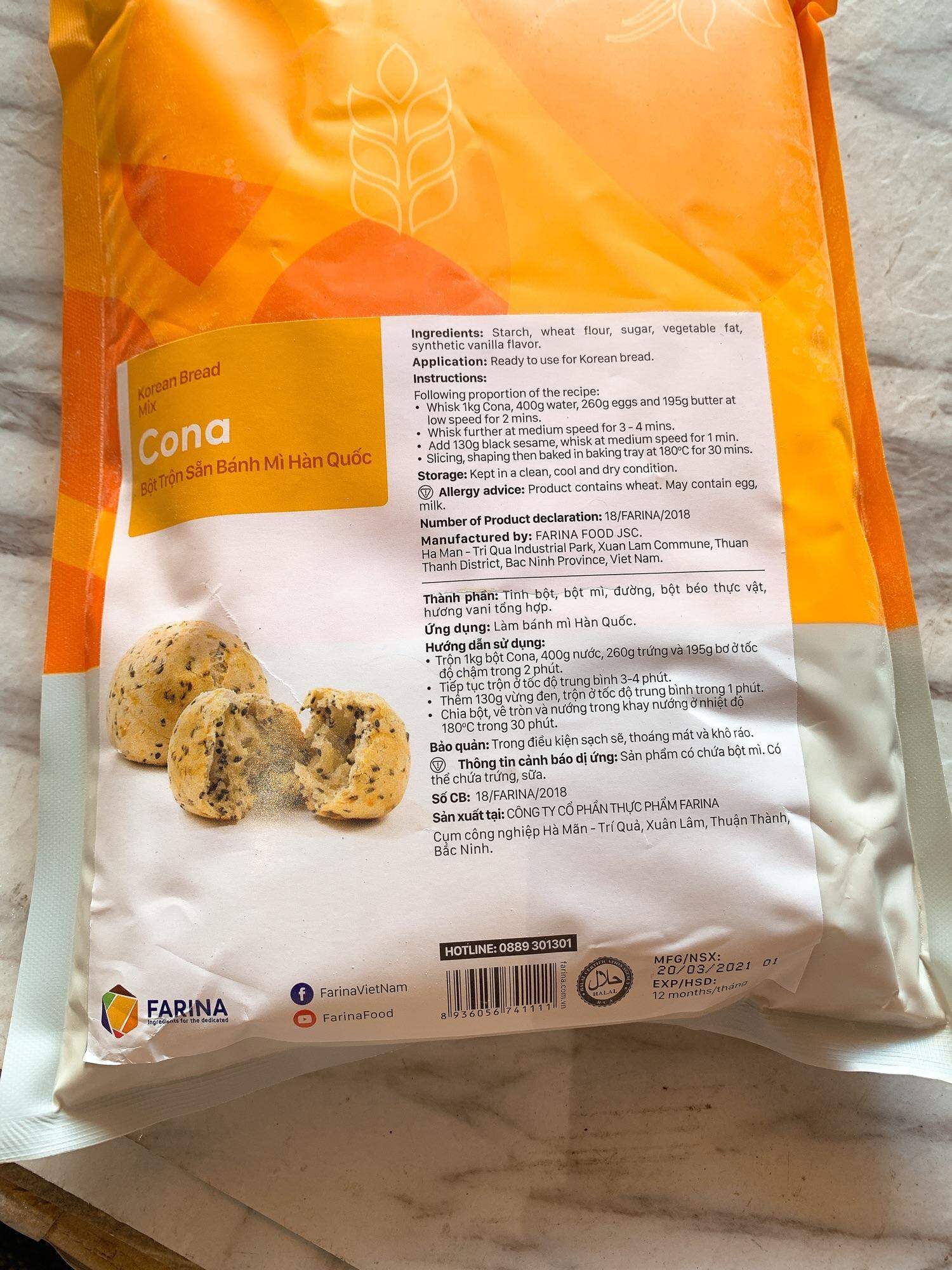 BỘT TRỘN SẴN LÀM BÁNH MÌ MÈ HIỆU CONA