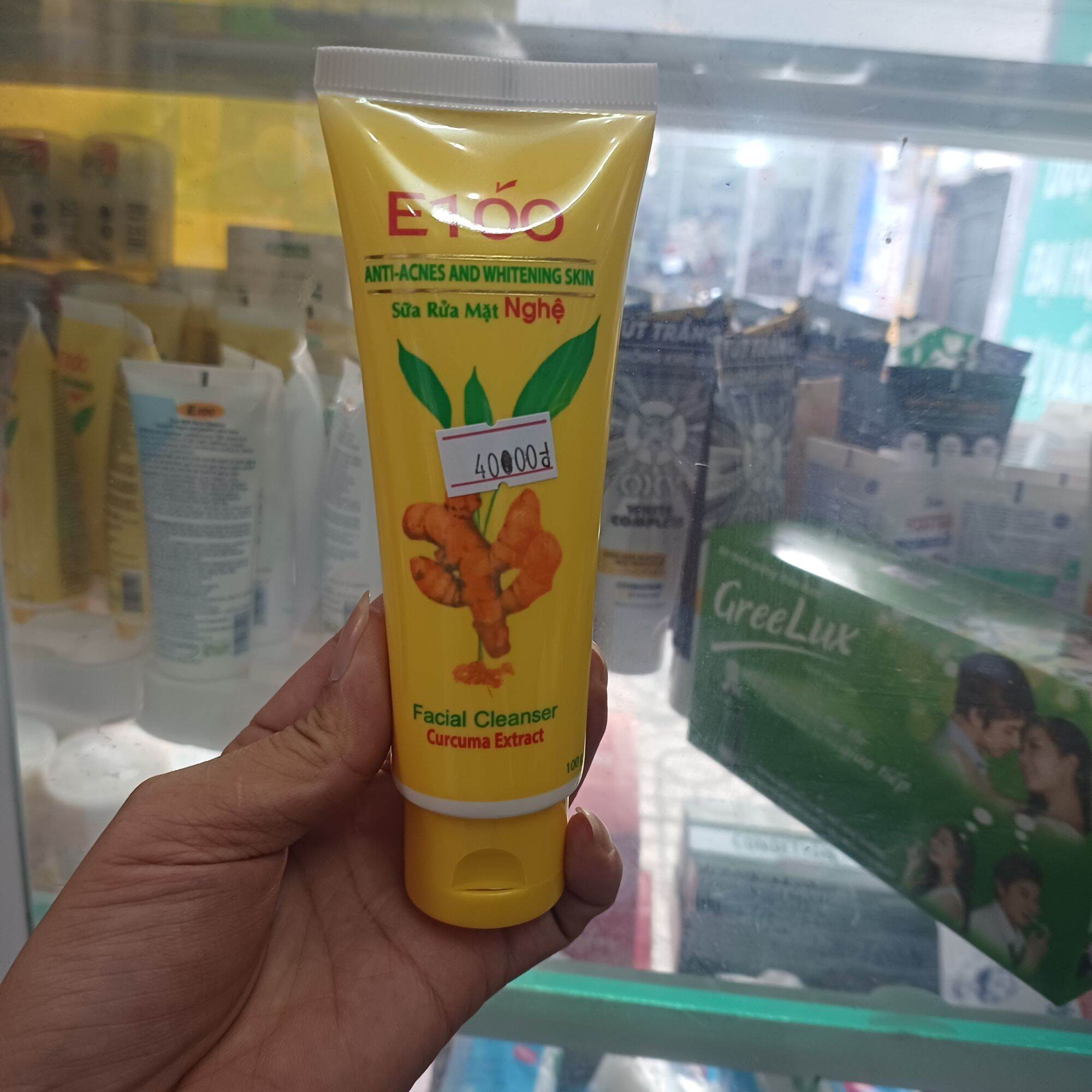 sữa rửa mặt e100 nghệ 100g