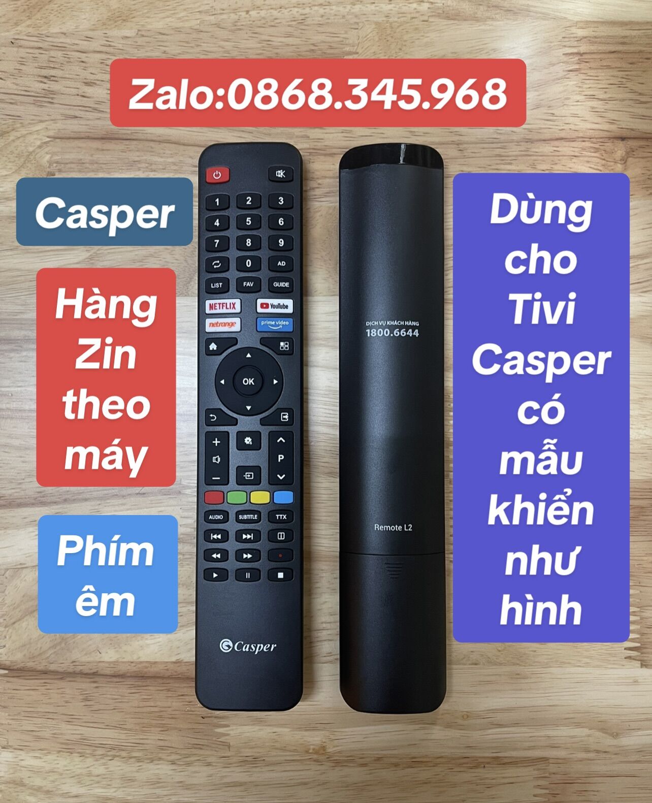 Điều khiển Tivi Casper hàng chính hãng
