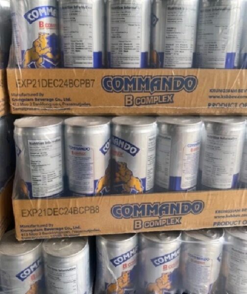 Lốc 6 lon tăng lực Commando B Complex Thái Lan 250ml