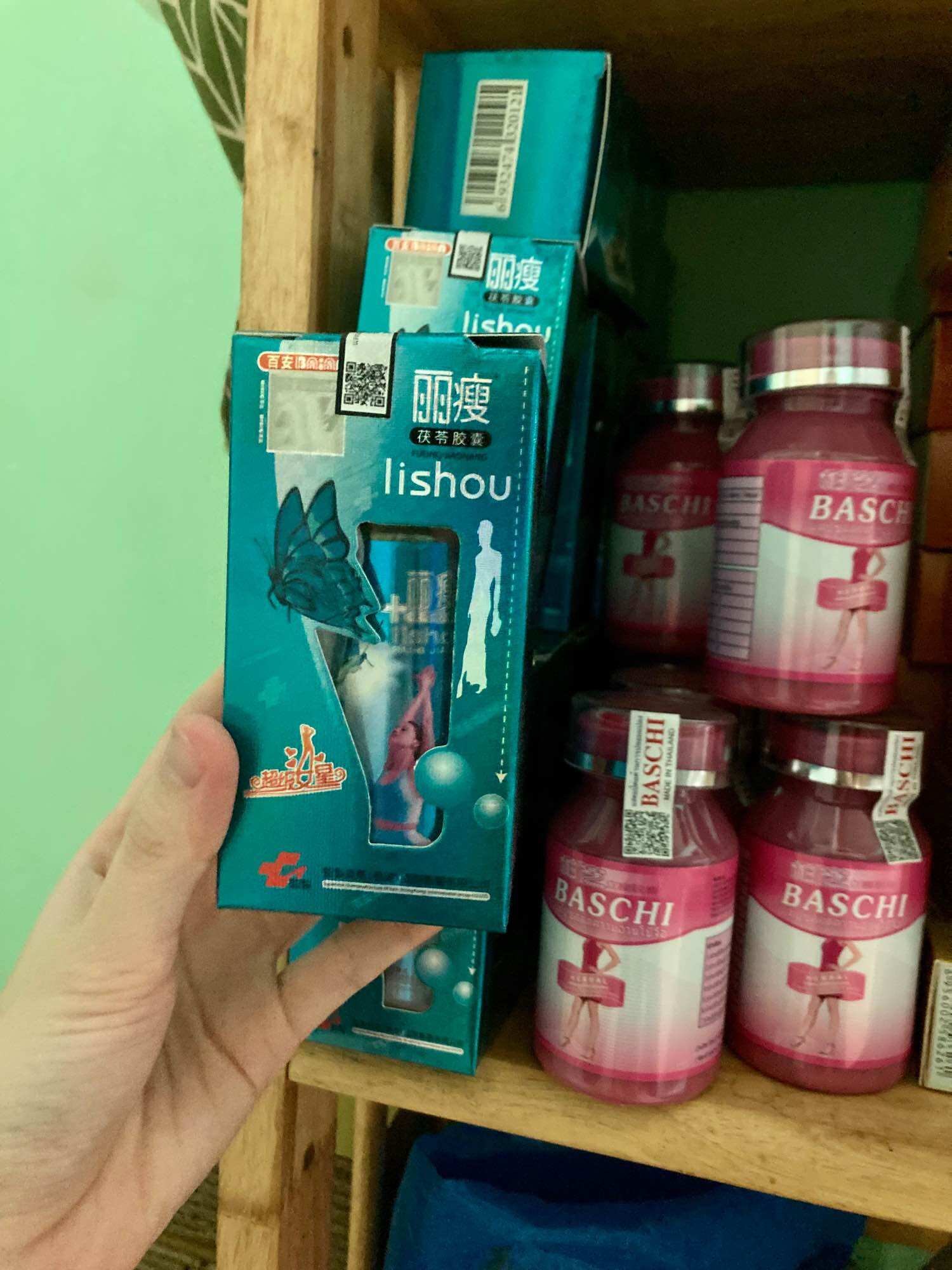 Giảm cân Lishou phục linh xanh hộp 40 viên chính hãng
