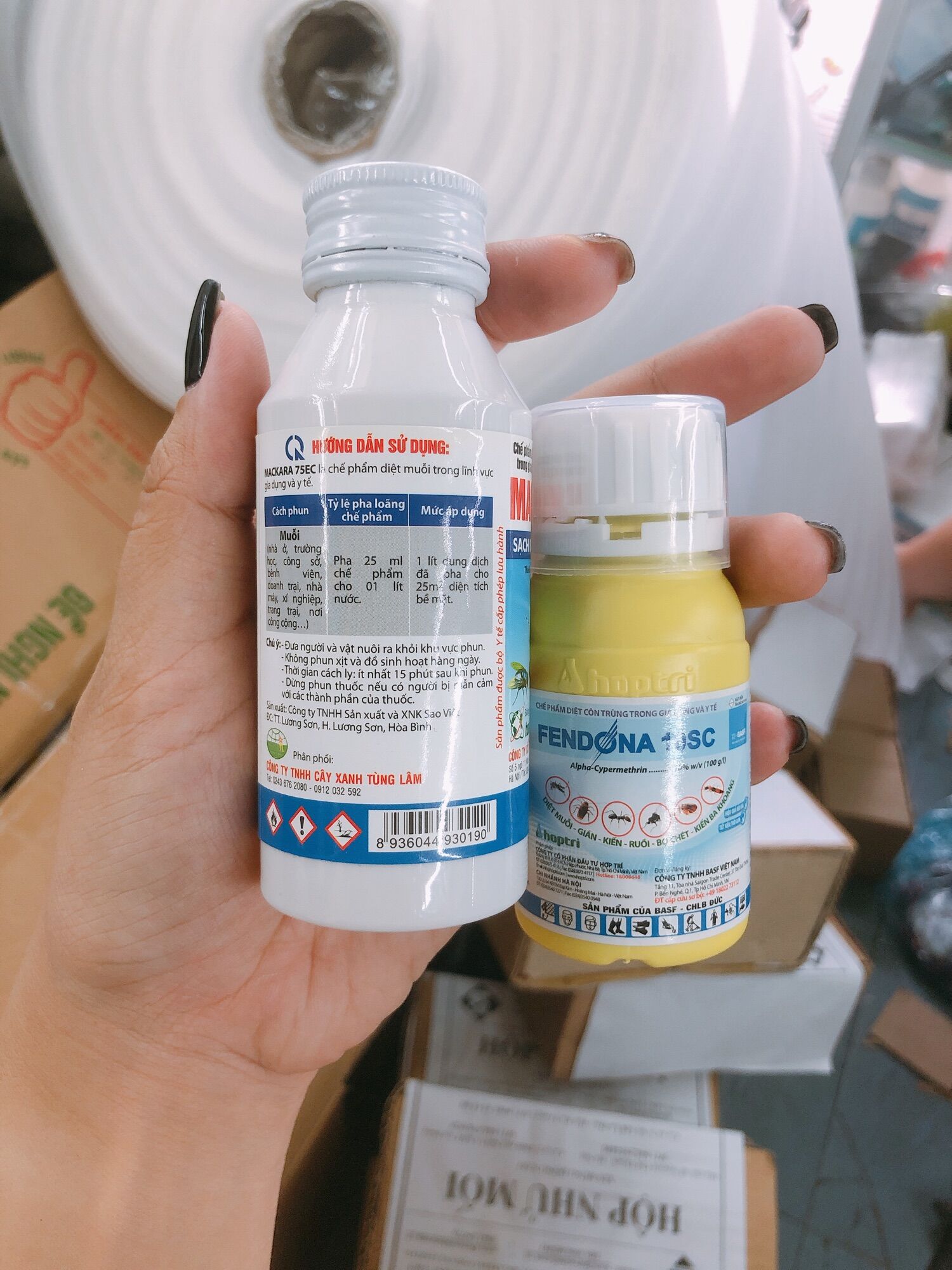 Combo chế phẩm diệt muỗi MACKARA 75Ec (100ml) + FENDONA 10Sc (50ml)