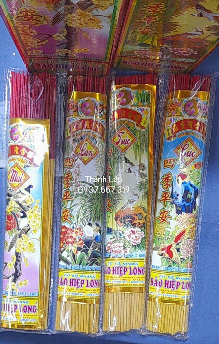 nhang tứ quý hộp (4 mùa Mai Lan Cúc Trúc)