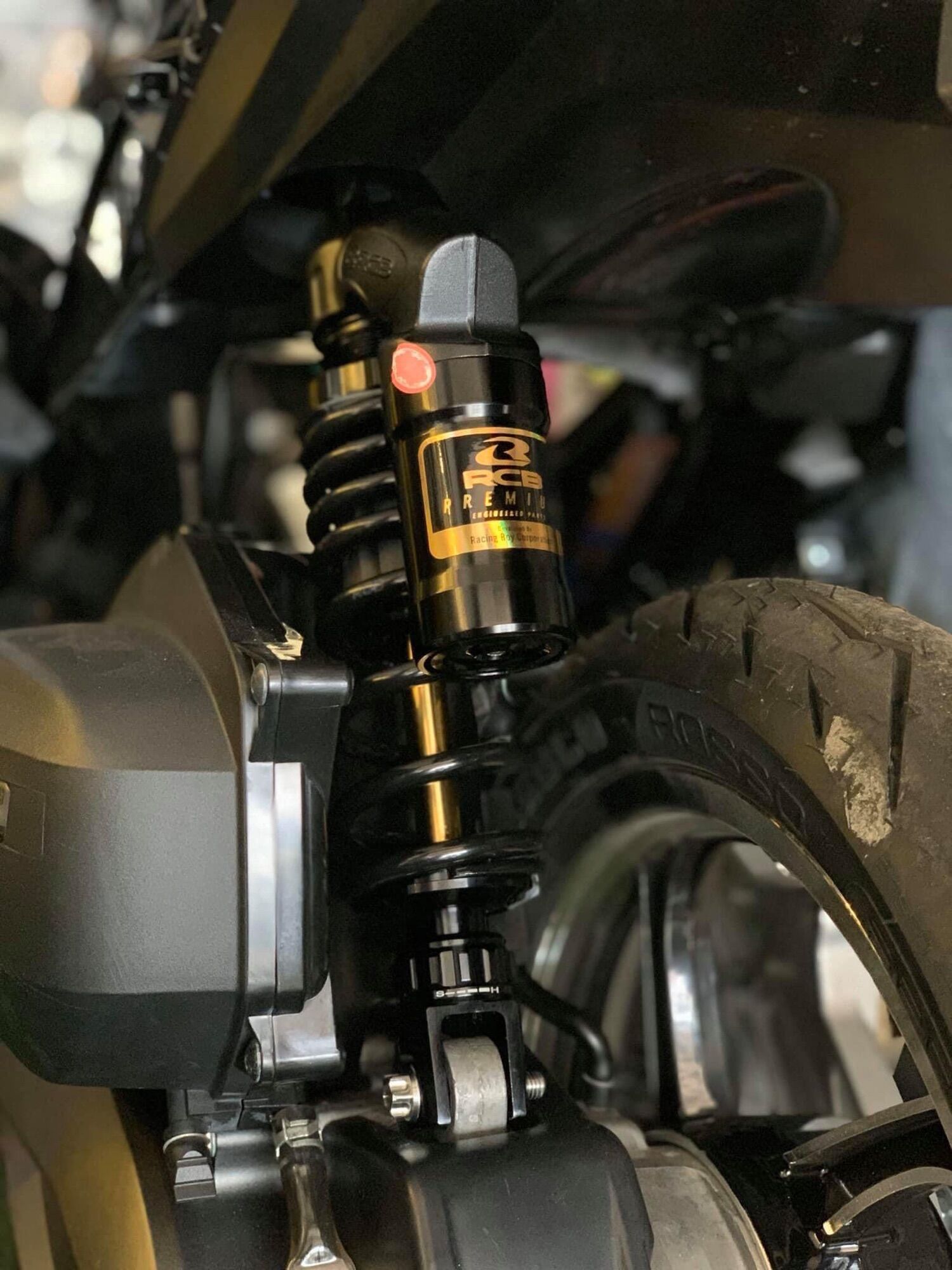 Phuộc RCB VE VD Đen ty vàng Vario , Click