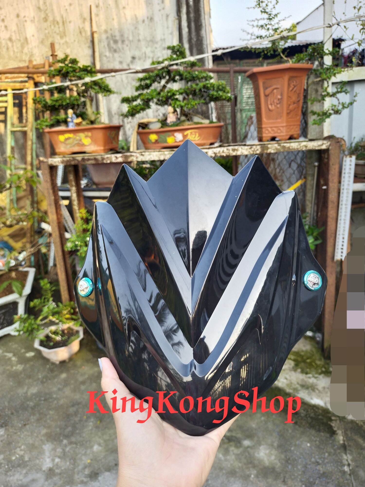 Mão chắn gió đen bóng gắn exciter 155 mẫu mới...