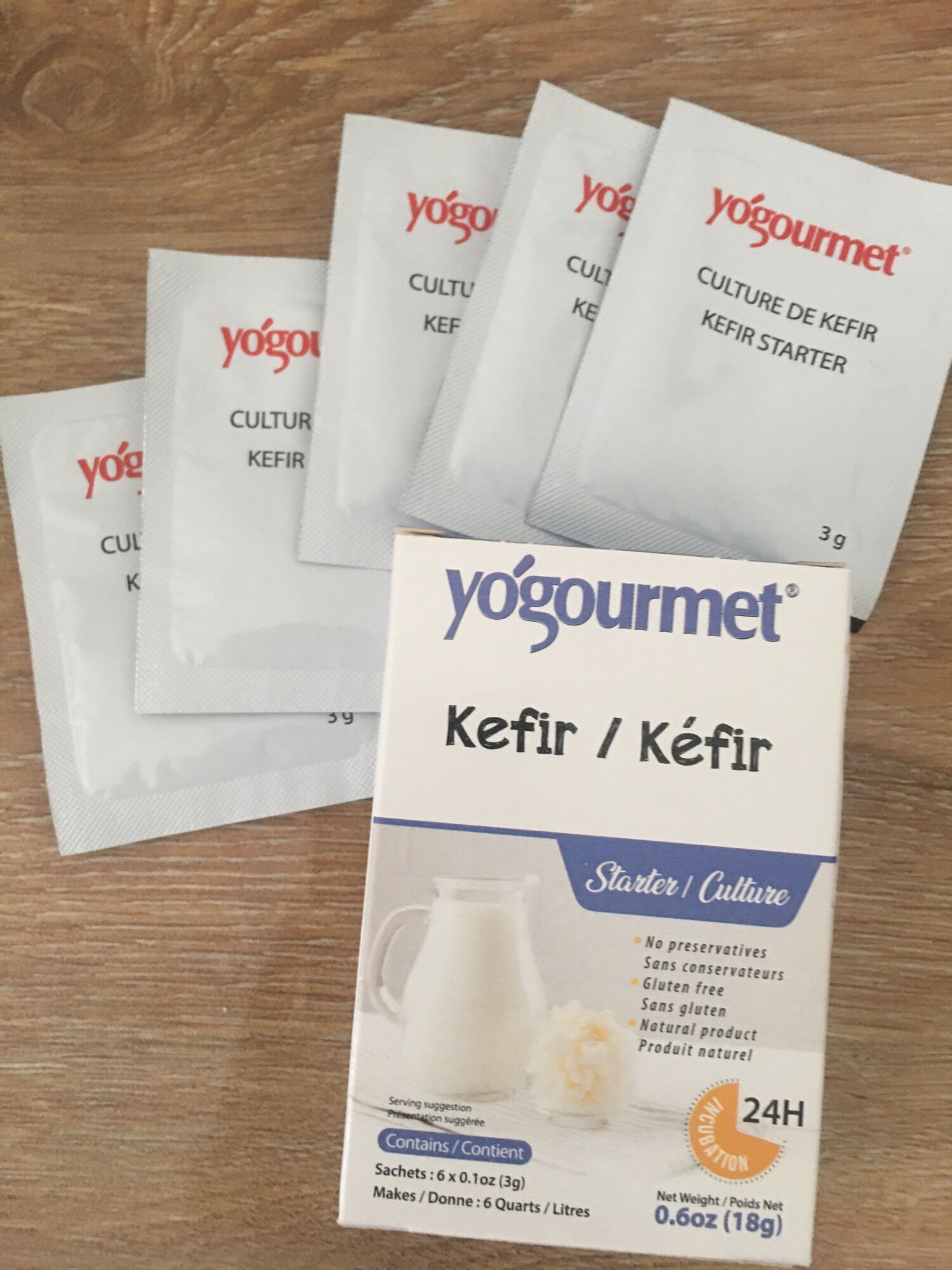 Men sữa chua kefir gói lẻ 3g làm sữa chua Hy Lạp, milk kefir cho người lười